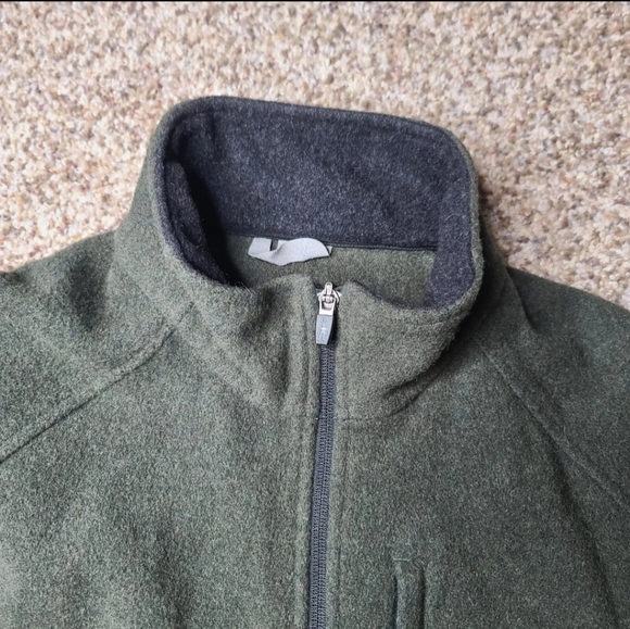 SmartWool Mens Wool Blend Sweater Jacket Size Large Full Zip Green Warm - Picture 4 of 14